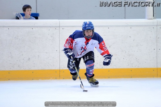 2013-04-13 Aosta 0483 Hockey Milano Rossoblu U11-Besancon - Samuele Basile